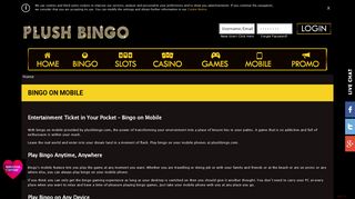 Bingo on Mobile | Plush Bingo