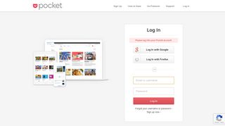 Read later - Pocket: Log In