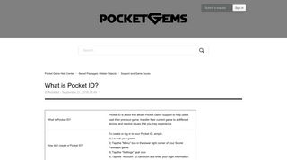 What is Pocket ID? – Pocket Gems Help Center