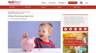 5 Brilliant Pocket Money Apps for Kids - KidStart : KidStart Magazine