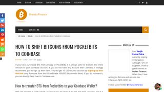 How to shift Bitcoins from Pocketbits to Coinbase - Bharata Finance