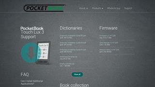 PocketBook Touch Lux 3 support page - PocketBook