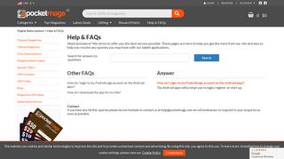 Help & FAQs Answers | Pocketmags.com