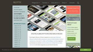 Skeptic » The Magazine » Digital Subscriptions and Back Issues