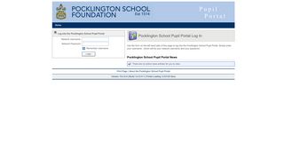 Pocklington School Pupil Portal|Login