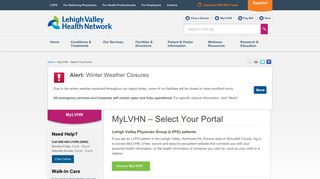 MyLVHN – Select Your Portal - Lehigh Valley Health Network - A ...