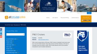 P&O Cruises - Current jobs - Cruise Ship Jobs