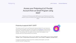 How to access your Prokonto.pl (o2 Poczta) email account using IMAP