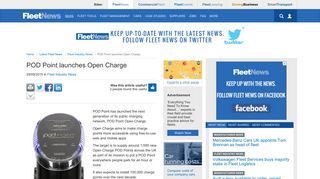 POD Point launches Open Charge | Fleet Industry News