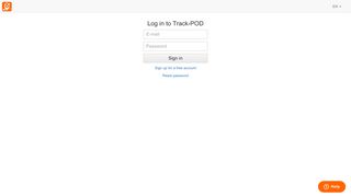 Log in to Track-POD