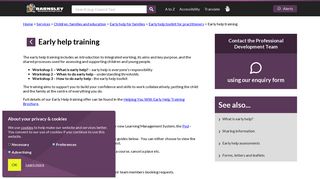 Early help training - Barnsley Council