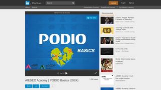 AIESEC Acadmy | PODIO Basics (OGX) - SlideShare