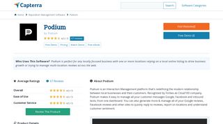 Podium Reviews and Pricing - 2019 - Capterra