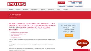 My Account - PODS® Moving & Self Storage