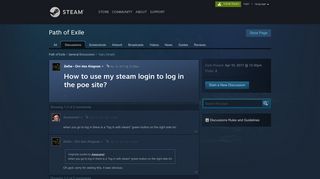 How to use my steam login to log in the poe site? :: Path of Exile ...