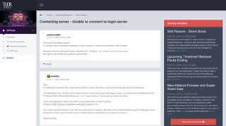Unable to connect to login server - POE Responsive Forum