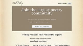 The World's Largest Poetry Site - Discussion & Poem Contests