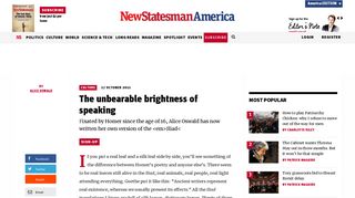 The unbearable brightness of speaking - New Statesman