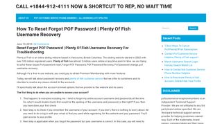 18444438333 Reset Forgot POF Password | POF Password Recovery