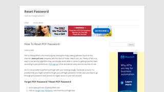How To Reset POF Password | Forgot POF Login | POF.com