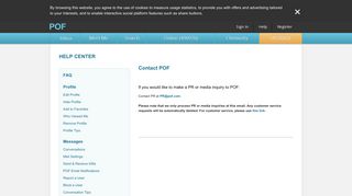 POF Help Center - Contact POF | POF.com