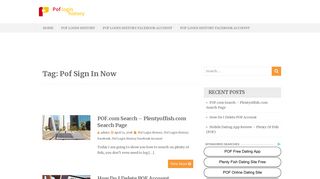 Pof Sign In Now | Pof Login History