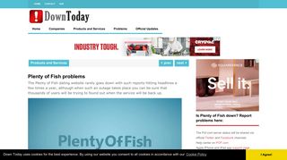 Plenty of Fish problems | Down Today