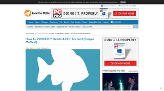 How To PROPERLY Delete A POF Account ... - Know Your Mobile