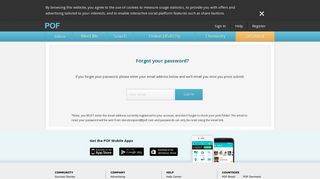 Forgot your password? - POF.com ™ The Leading Free Online ...