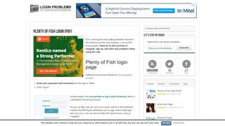 Plenty of Fish login (POF) - Login Problems