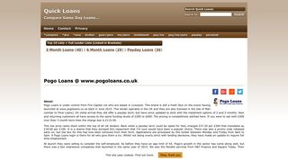Pogo Loans @ www.pogoloans.co.uk | Quick Loans