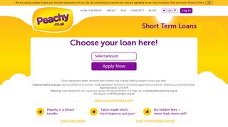 Short Term Loans at Peachy (Trusted by 2 Million UK Customers)