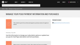 Pogo - Manage your Pogo payment information and purchases
