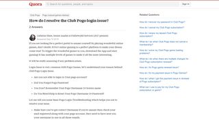 How to resolve the Club Pogo login issue - Quora