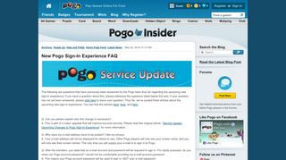 New Pogo Sign-In Experience FAQ
