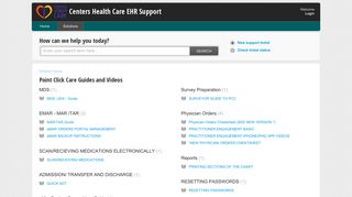 Point Click Care Guides and Videos : Centers Health Care EHR Support