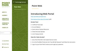 Point Web | Point Park University