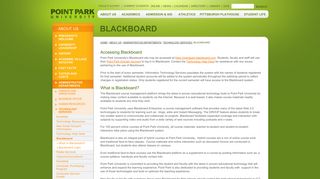 Blackboard | Point Park University