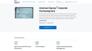 Corporate Purchasing Card - American Express