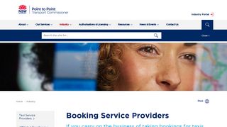 Booking Service Providers - Point to Point Transport Commissioner