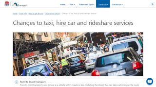 Changes to taxi, hire car and rideshare services - Transport NSW