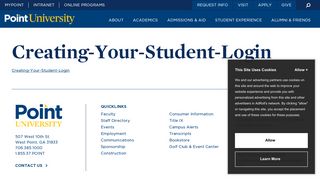 Creating-Your-Student-Login | Point University