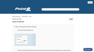 Login to webmail – Point2 Customer Care