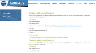 Desktop Shortcut | CareServ Technologies