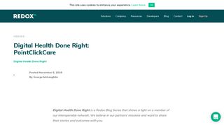 Digital Health Done Right: PointClickCare | Redox