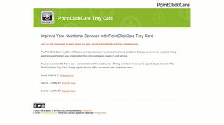 PointClickCare Tray Card