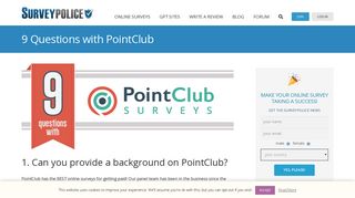 9 Questions with PointClub – SurveyPolice