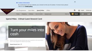 Convert miles into cash with a Reward Card | Etihad Guest