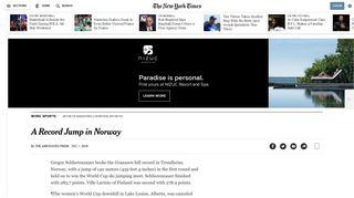 A Record Jump in Norway - The New York Times