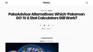 PokeAdvisor Alternatives: Which 'Pokemon GO' IV Calculators Work ...